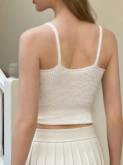 Bow Scoop Neck Cropped Cami - Style Chic Couture