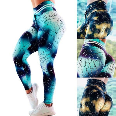 Breeze fall printed workout leggings ladies' relaxed