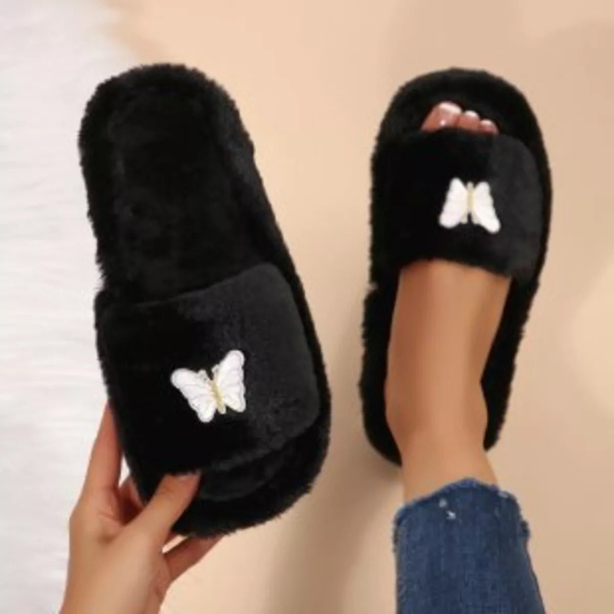 Butterfly Open Toe Slippers - Style Chic Couture