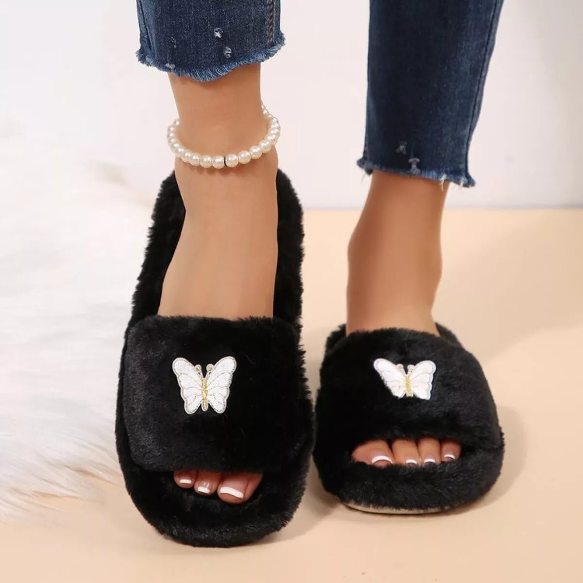 Butterfly Open Toe Slippers - Style Chic Couture