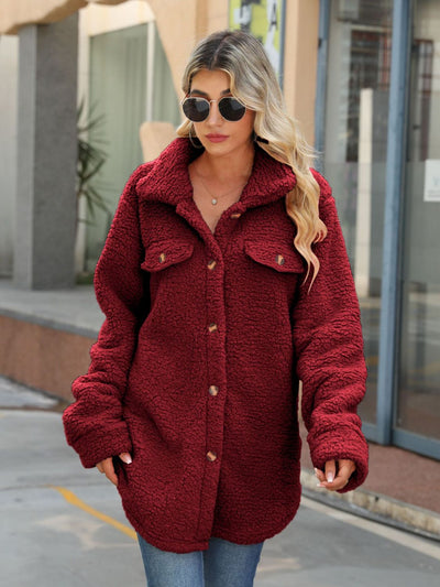 Button Down Collared Coat - Style Chic Couture