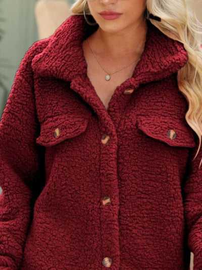 Button Down Collared Coat - Style Chic Couture