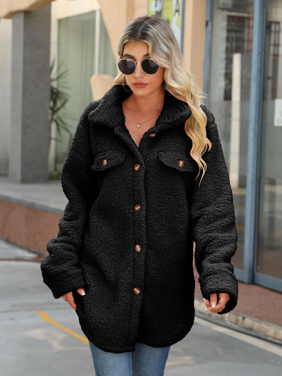 Button Down Collared Coat - Style Chic Couture