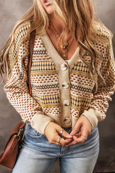 Button Down Long Sleeve Cardigan - Style Chic Couture