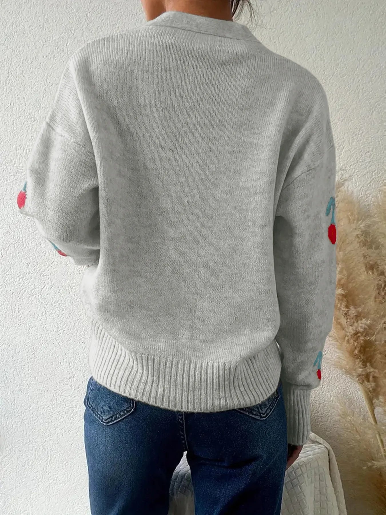 Cherry Button - Up Knit Cardigan - Style Chic Couture