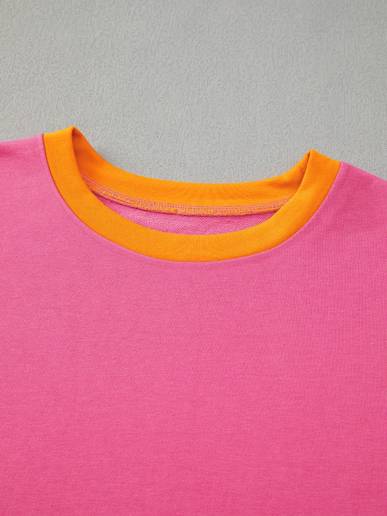 Color Block Round Neck Top and Pants Set - Style Chic Couture