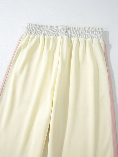 Color Block Round Neck Top and Pants Set - Style Chic Couture