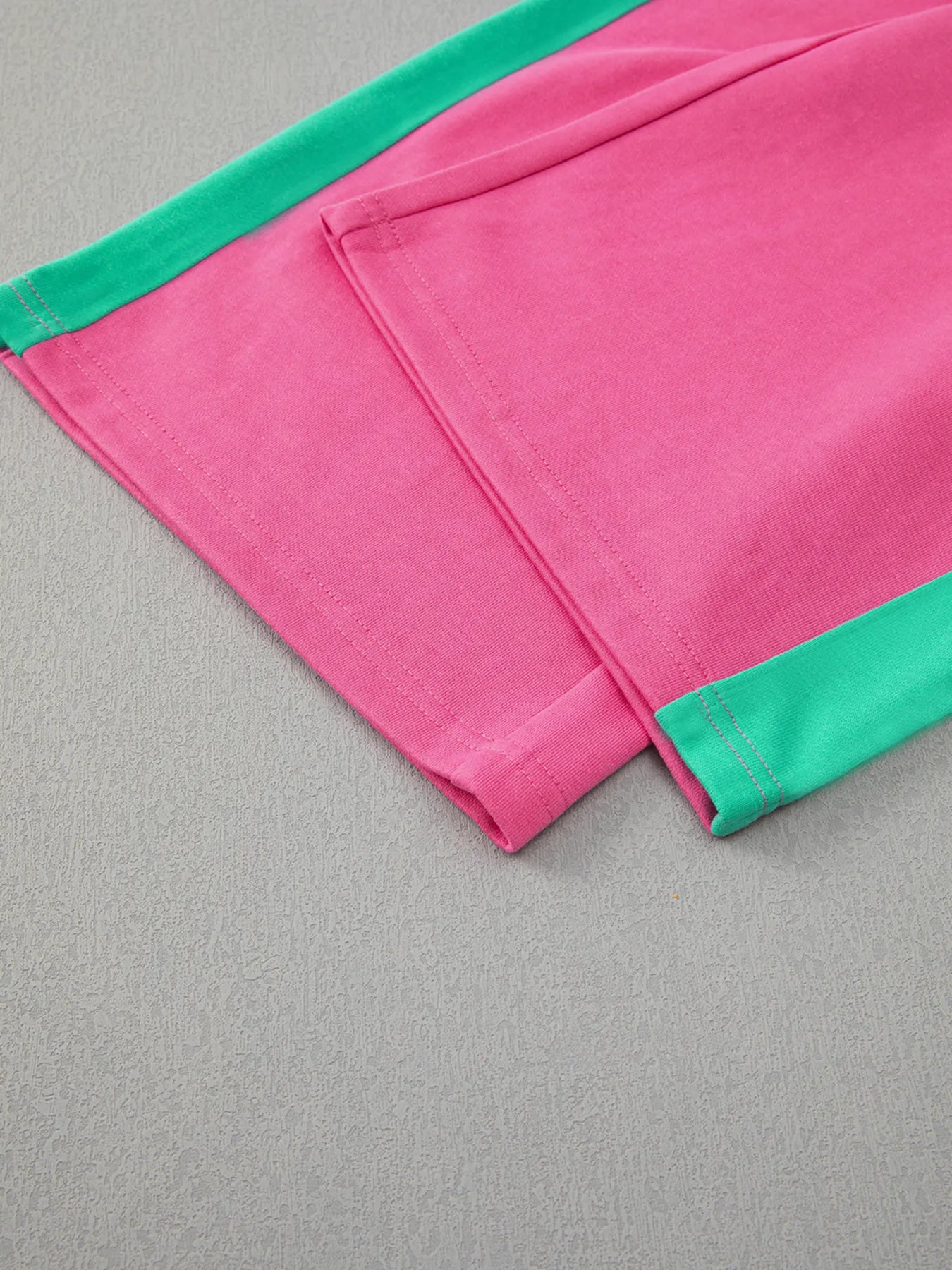 Color Block Round Neck Top and Pants Set - Style Chic Couture