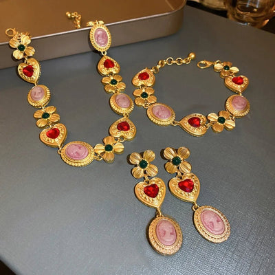 Copper Inlaid Rhinestone Vintage Bracelet - Style Chic Couture