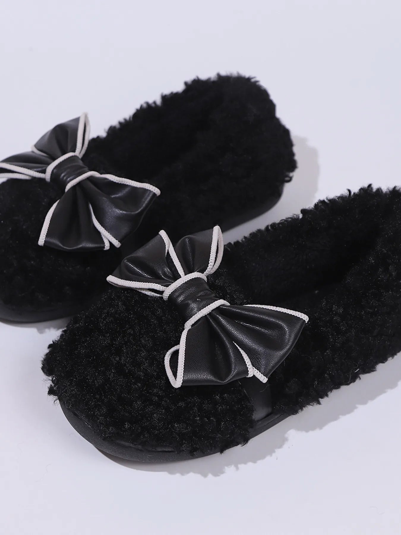 Cozy Bow-Knot Fluffy Indoor Slippers