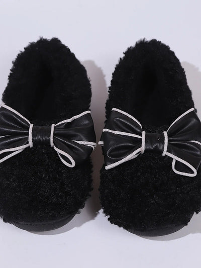 Cozy Bow-Knot Fluffy Indoor Slippers