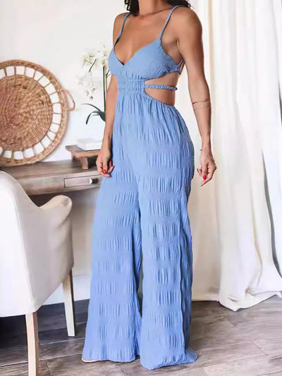 Cut - Out Wide Leg Jumpsuit - Style Chic Couture
