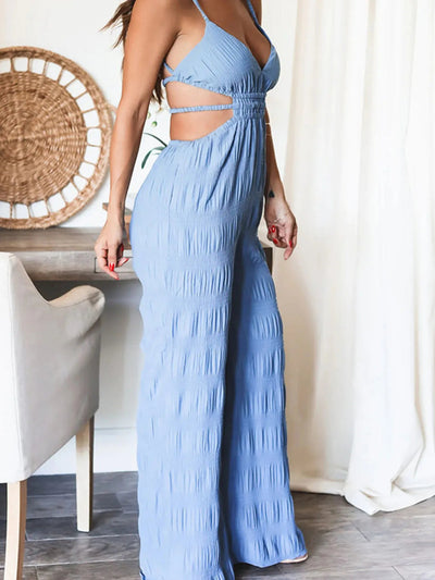 Cut - Out Wide Leg Jumpsuit - Style Chic Couture