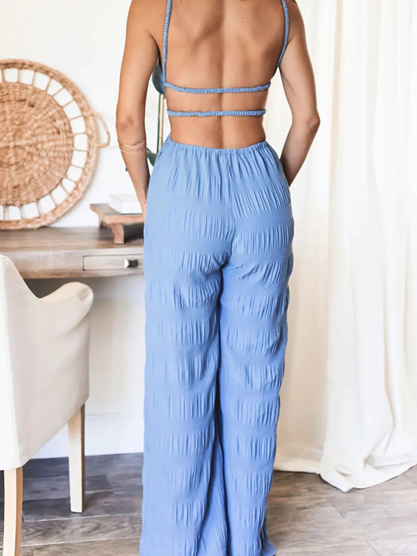 Cut - Out Wide Leg Jumpsuit - Style Chic Couture
