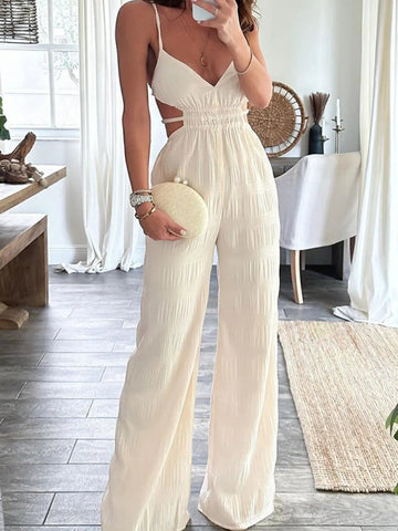 Cut - Out Wide Leg Jumpsuit - Style Chic Couture
