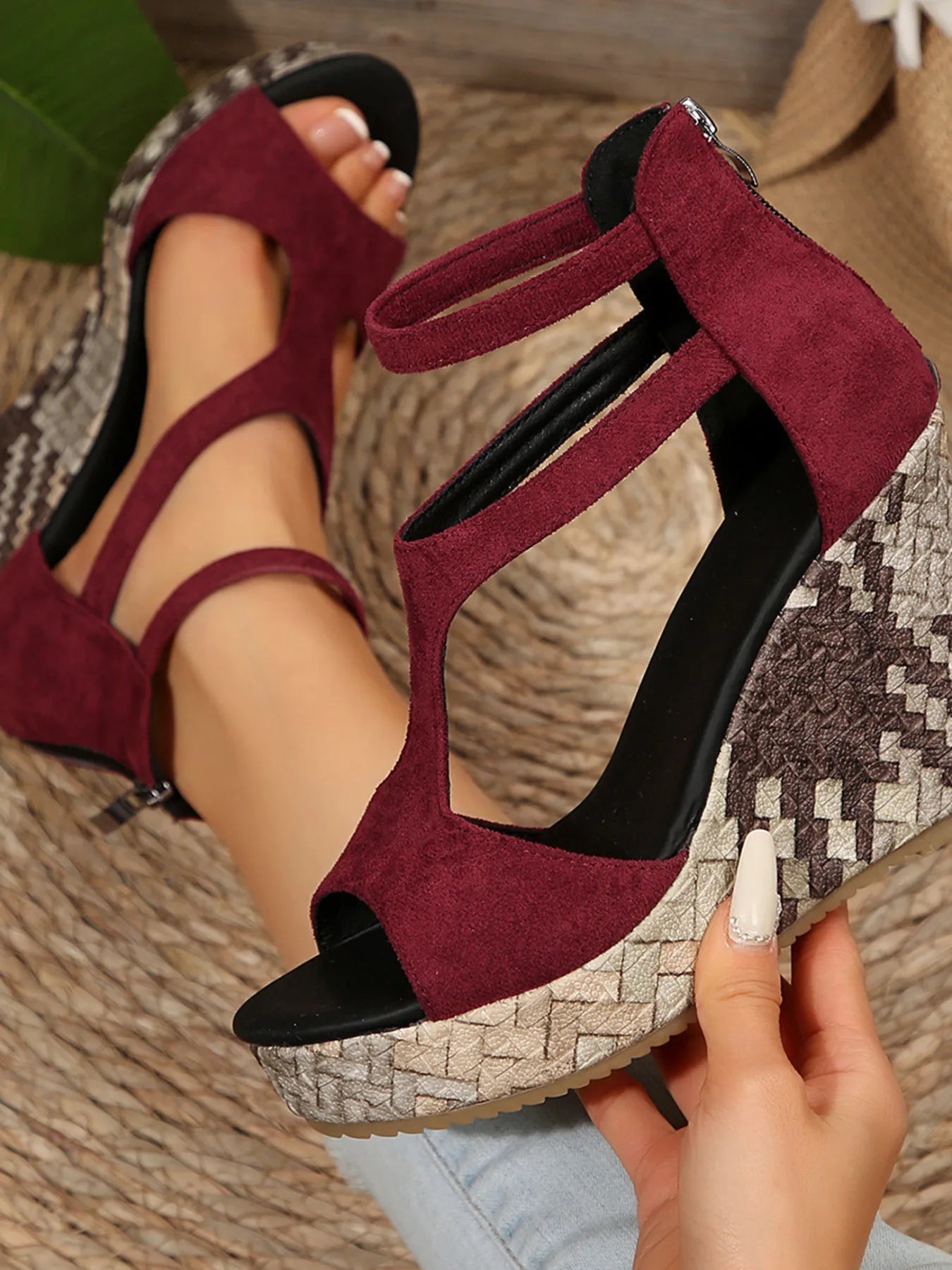 Cutout Wedge Platform Sandals - Style Chic Couture