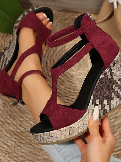 Cutout Wedge Platform Sandals - Style Chic Couture