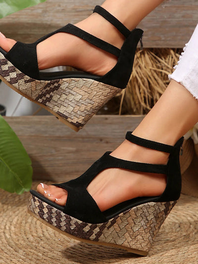Cutout Wedge Platform Sandals - Style Chic Couture