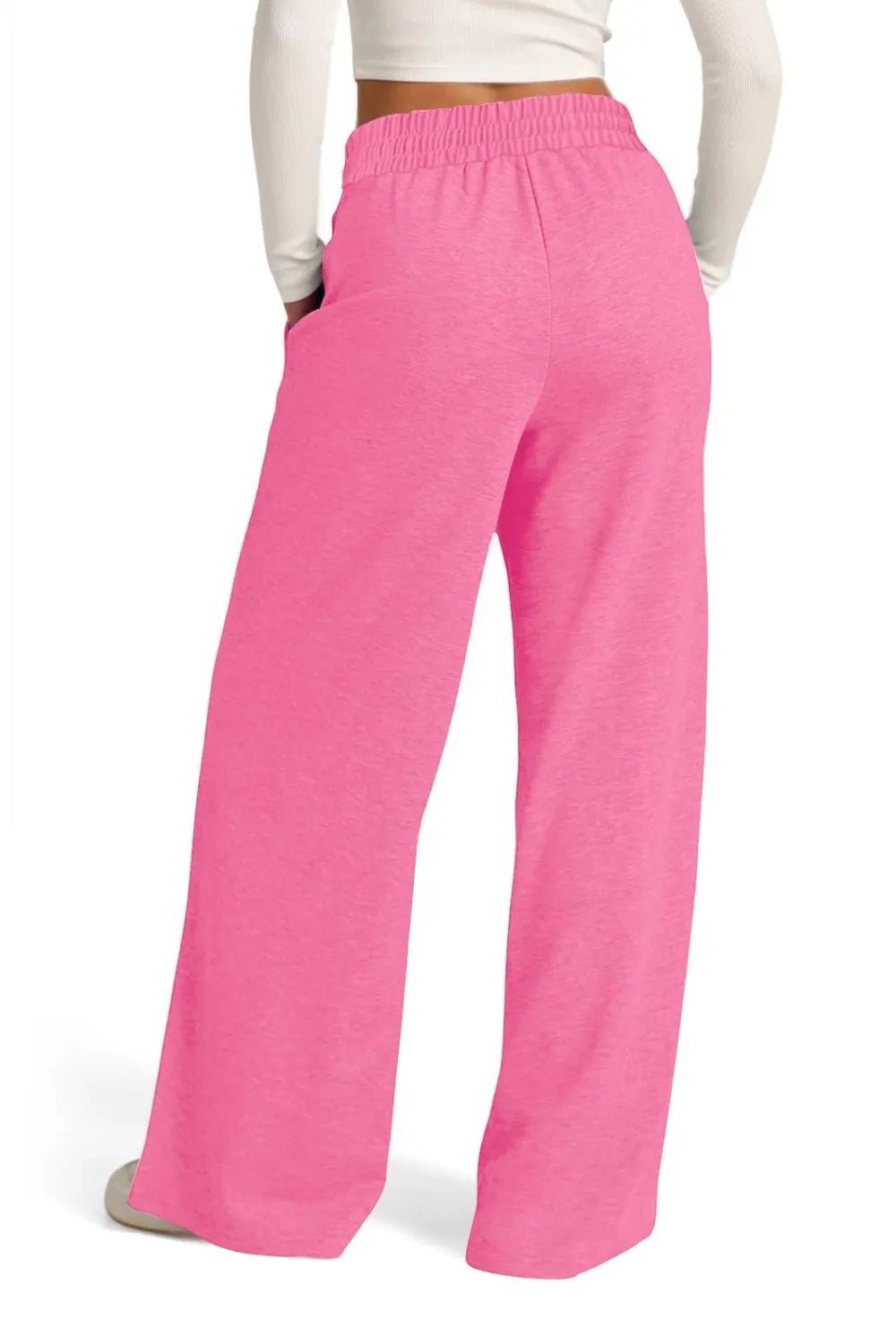 Drawstring Elastic Waist Wide Leg Pants - Style Chic Couture