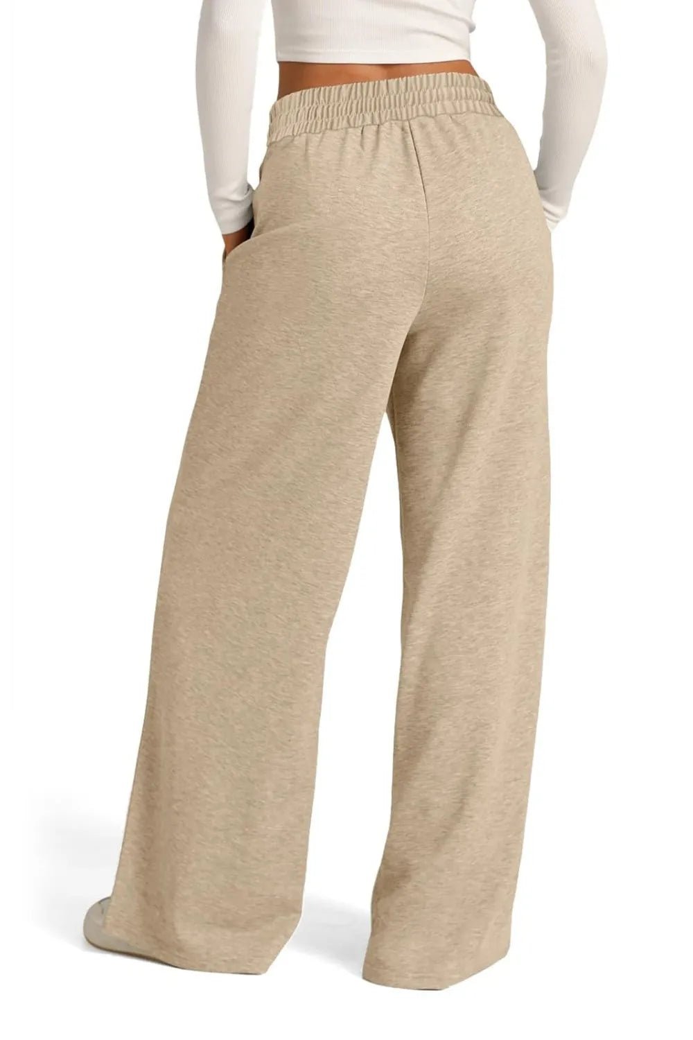 Drawstring Elastic Waist Wide Leg Pants - Style Chic Couture