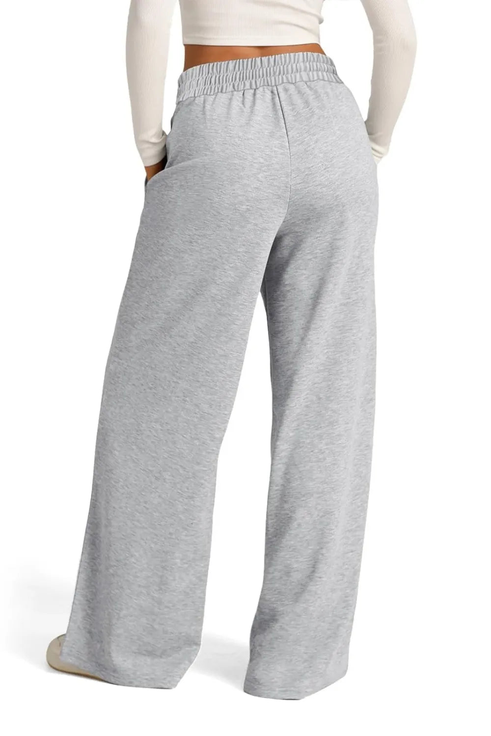 Drawstring Elastic Waist Wide Leg Pants - Style Chic Couture