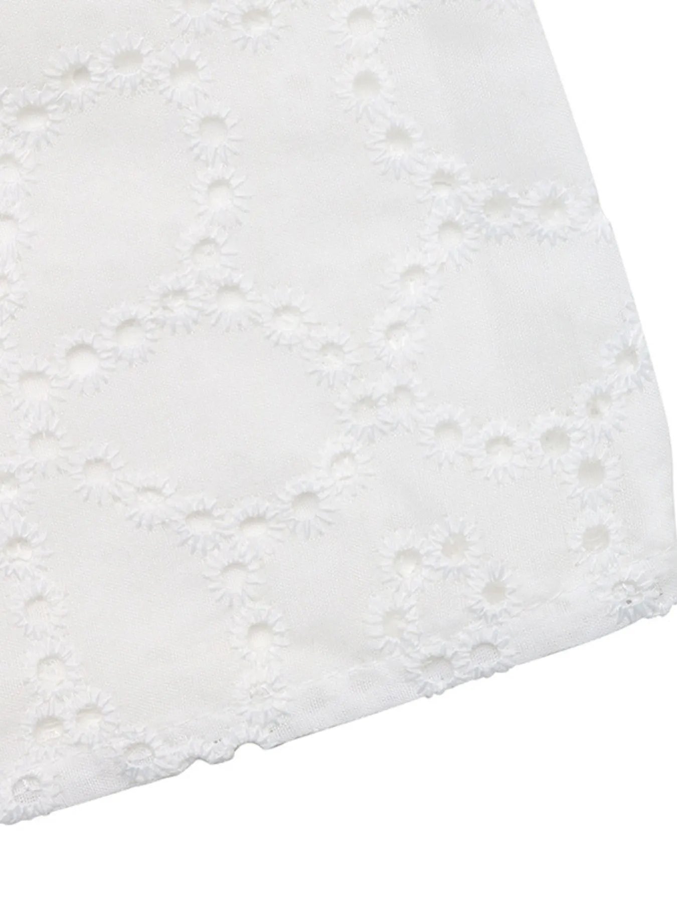 Eyelet Cutout Off - Shoulder Blouse - Style Chic Couture