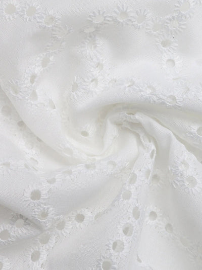 Eyelet Cutout Off - Shoulder Blouse - Style Chic Couture