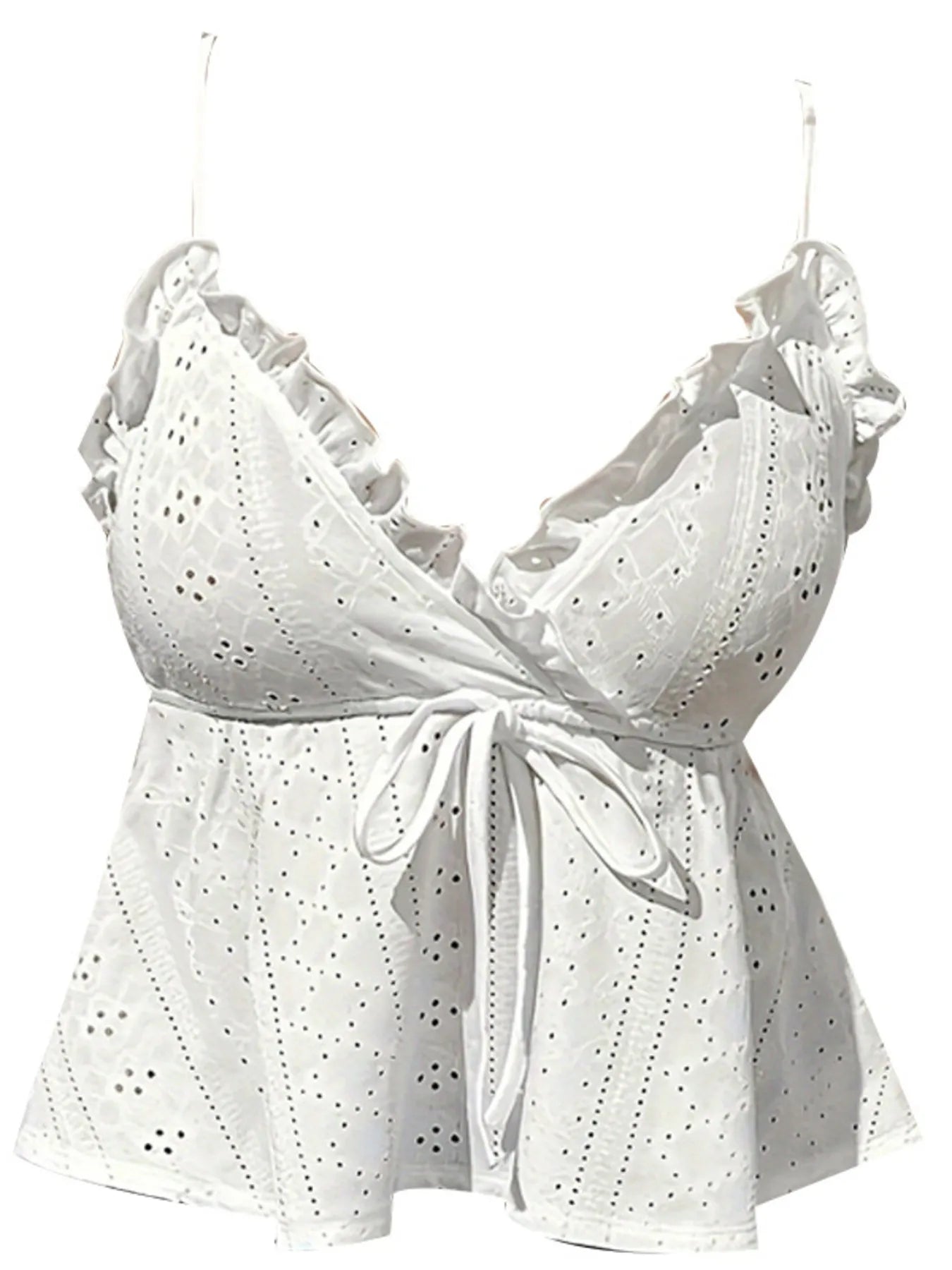 Eyelet Ruffle Cami - Style Chic Couture