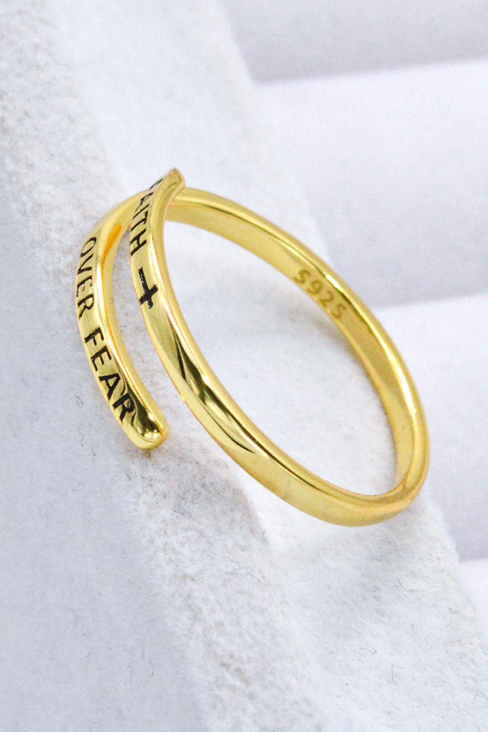 FAITH OVER FEAR Bypass Ring - Style Chic Couture