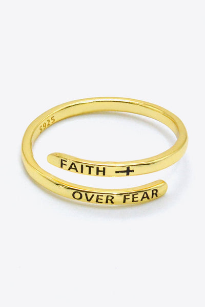 FAITH OVER FEAR Bypass Ring - Style Chic Couture