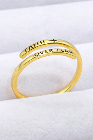FAITH OVER FEAR Bypass Ring - Style Chic Couture