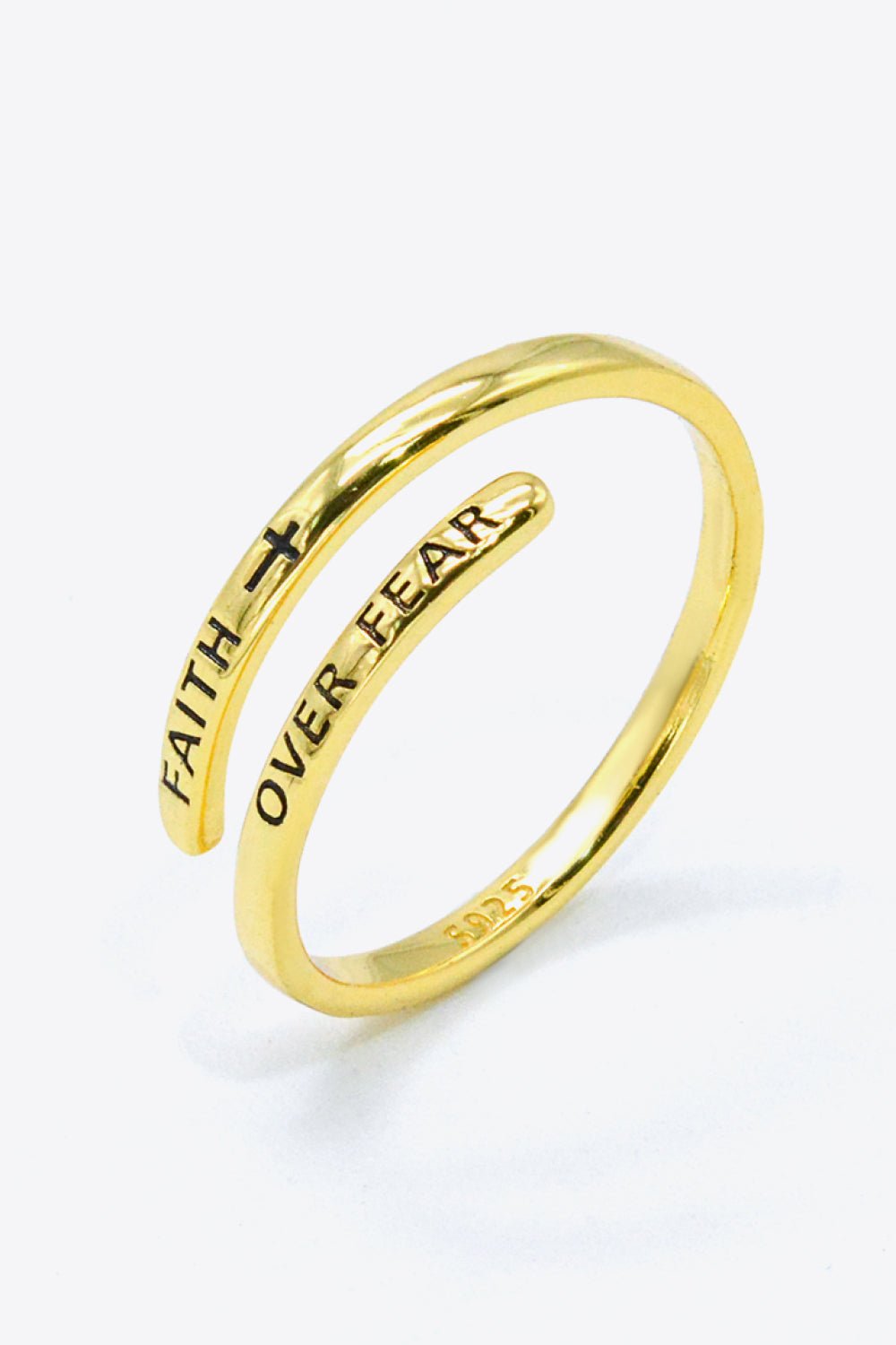 FAITH OVER FEAR Bypass Ring - Style Chic Couture