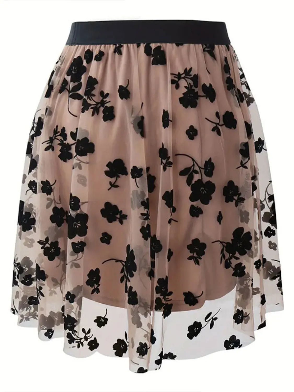 Floral Print High Waist Mini Skirt - Style Chic Couture