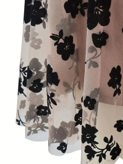 Floral Print High Waist Mini Skirt - Style Chic Couture