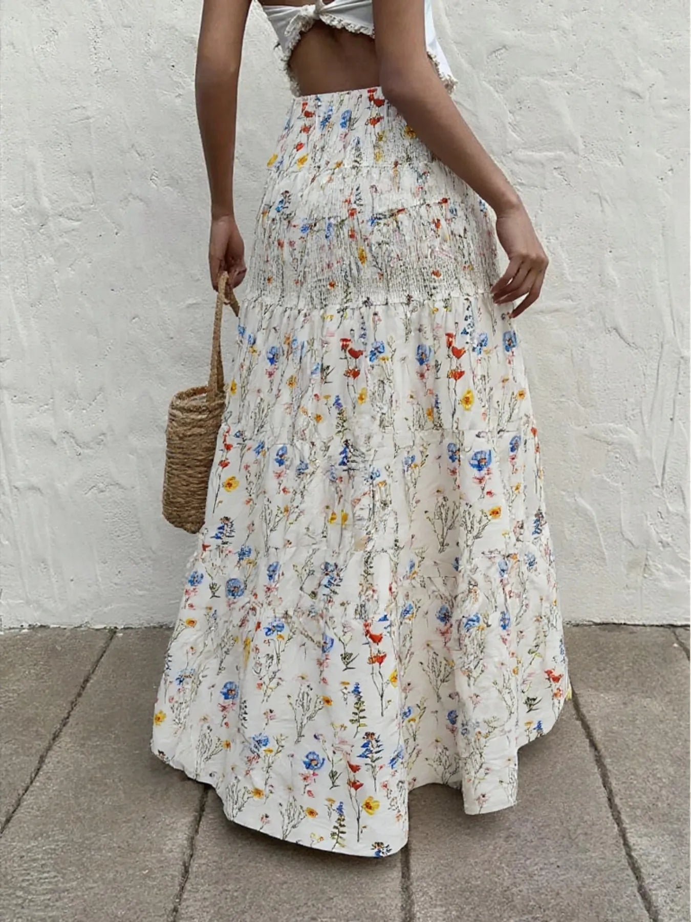 Floral Tiered Maxi Skirt - Style Chic Couture