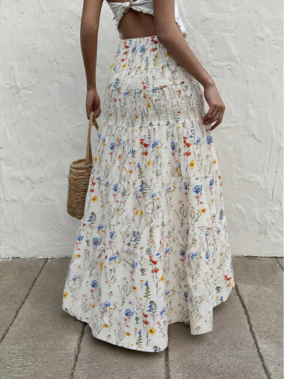 Floral Tiered Maxi Skirt - Style Chic Couture