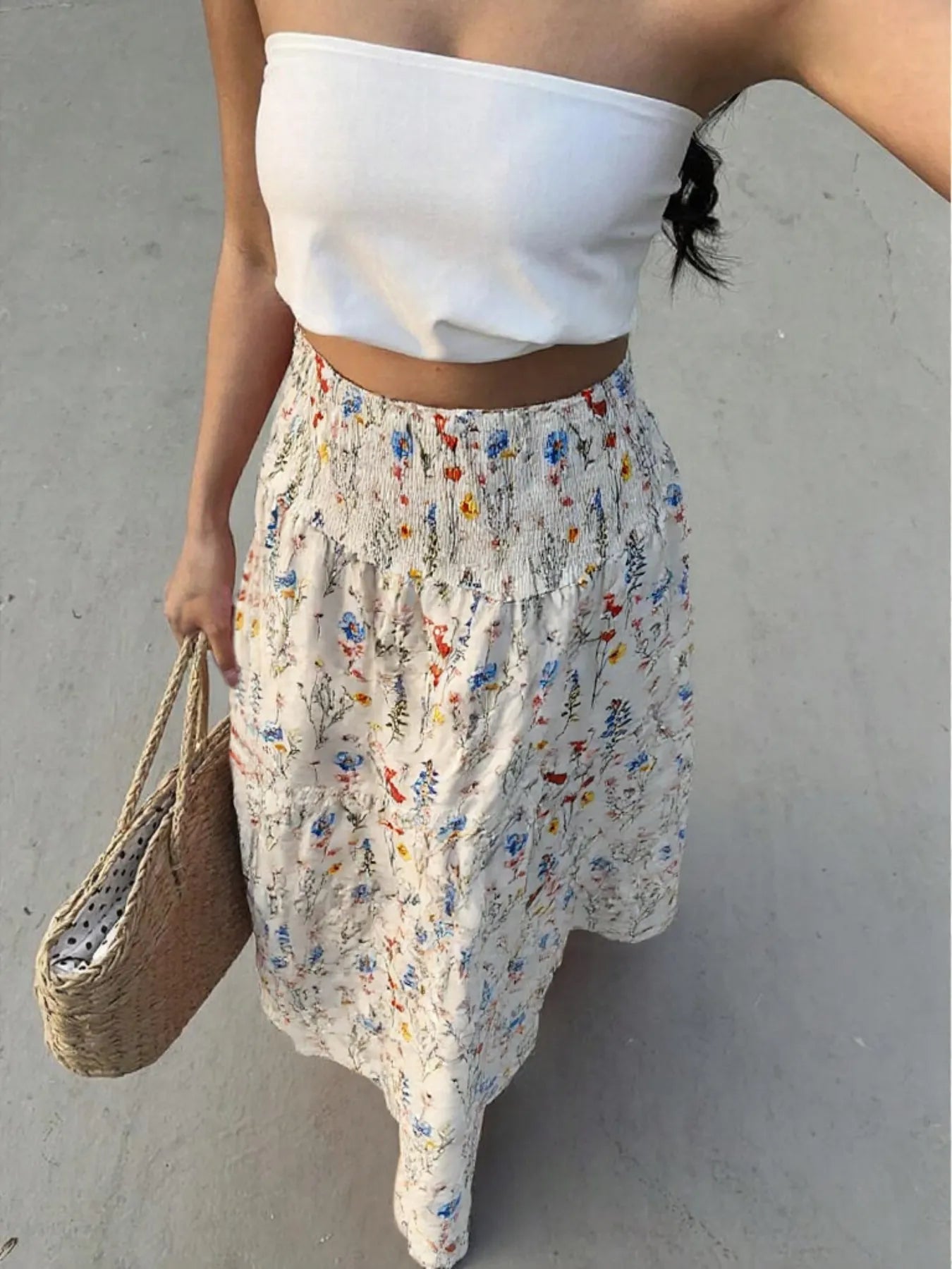 Floral Tiered Maxi Skirt - Style Chic Couture