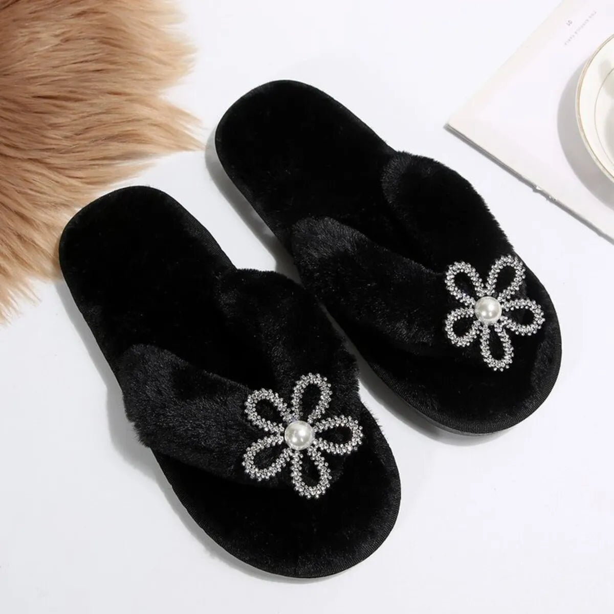 Flower Toe Post Flats Slippers - Style Chic Couture