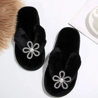 Flower Toe Post Flats Slippers - Style Chic Couture