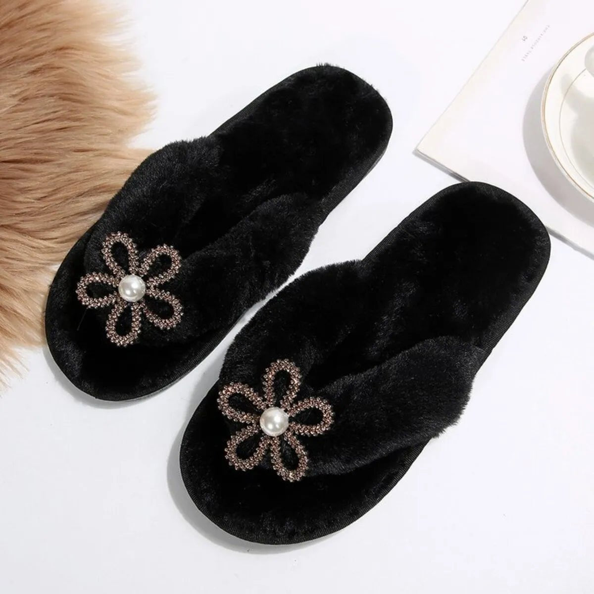 Flower Toe Post Flats Slippers - Style Chic Couture