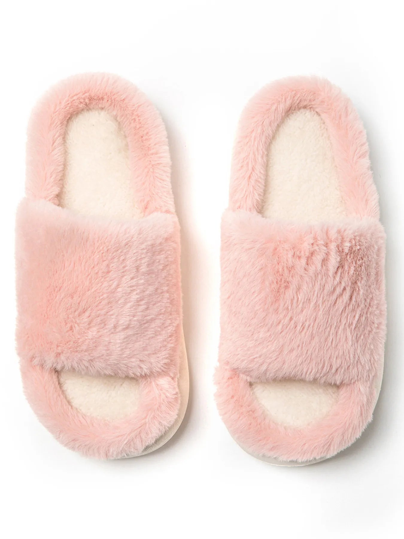Fluffy Open Toe Comfort Slippers - Style Chic Couture