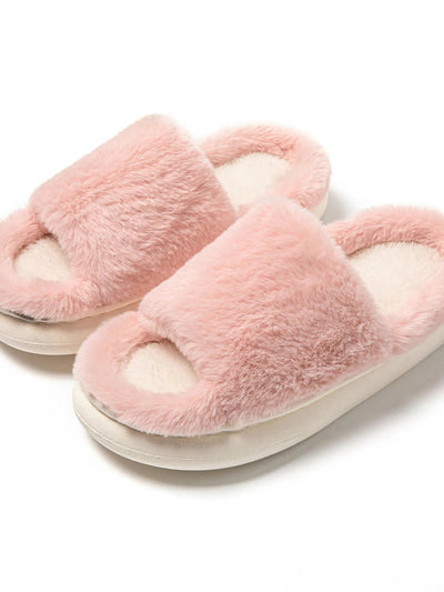 Fluffy Open Toe Comfort Slippers - Style Chic Couture