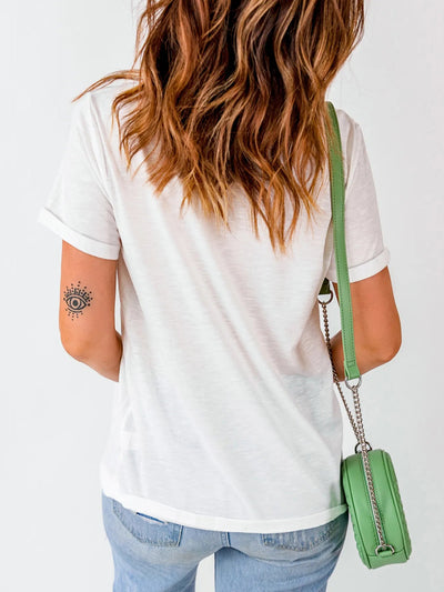 FOREVER CHASING SUNSETS Round Neck T Shirt - Style Chic Couture