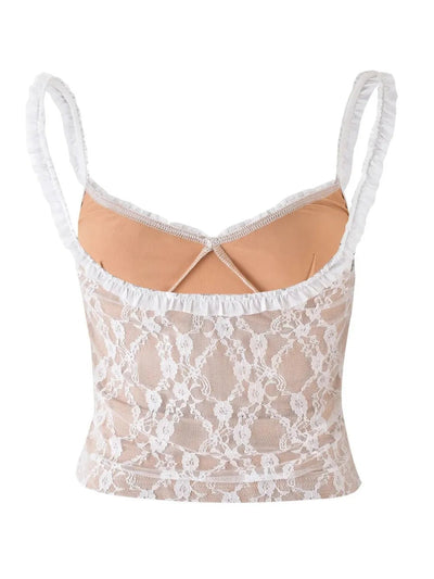 Frill Bow Lace Cami - Style Chic Couture