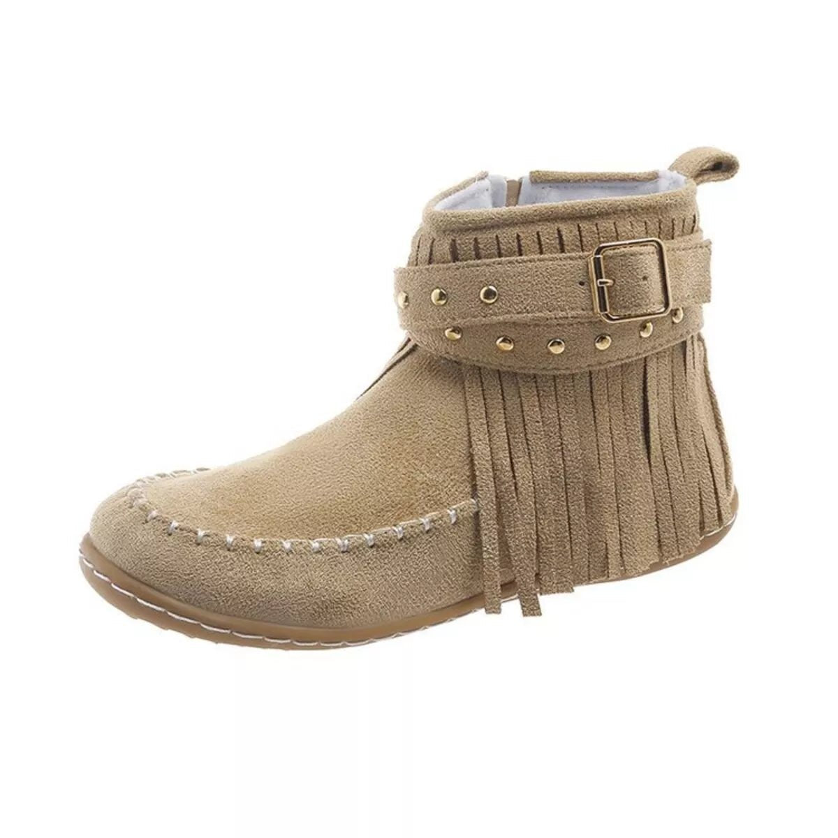 Fringe Round Toe Boots - Style Chic Couture