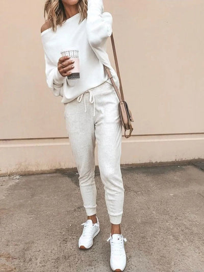 Full Size One - Shoulder Ribbed Sweater Plus Size - Style Chic Couture