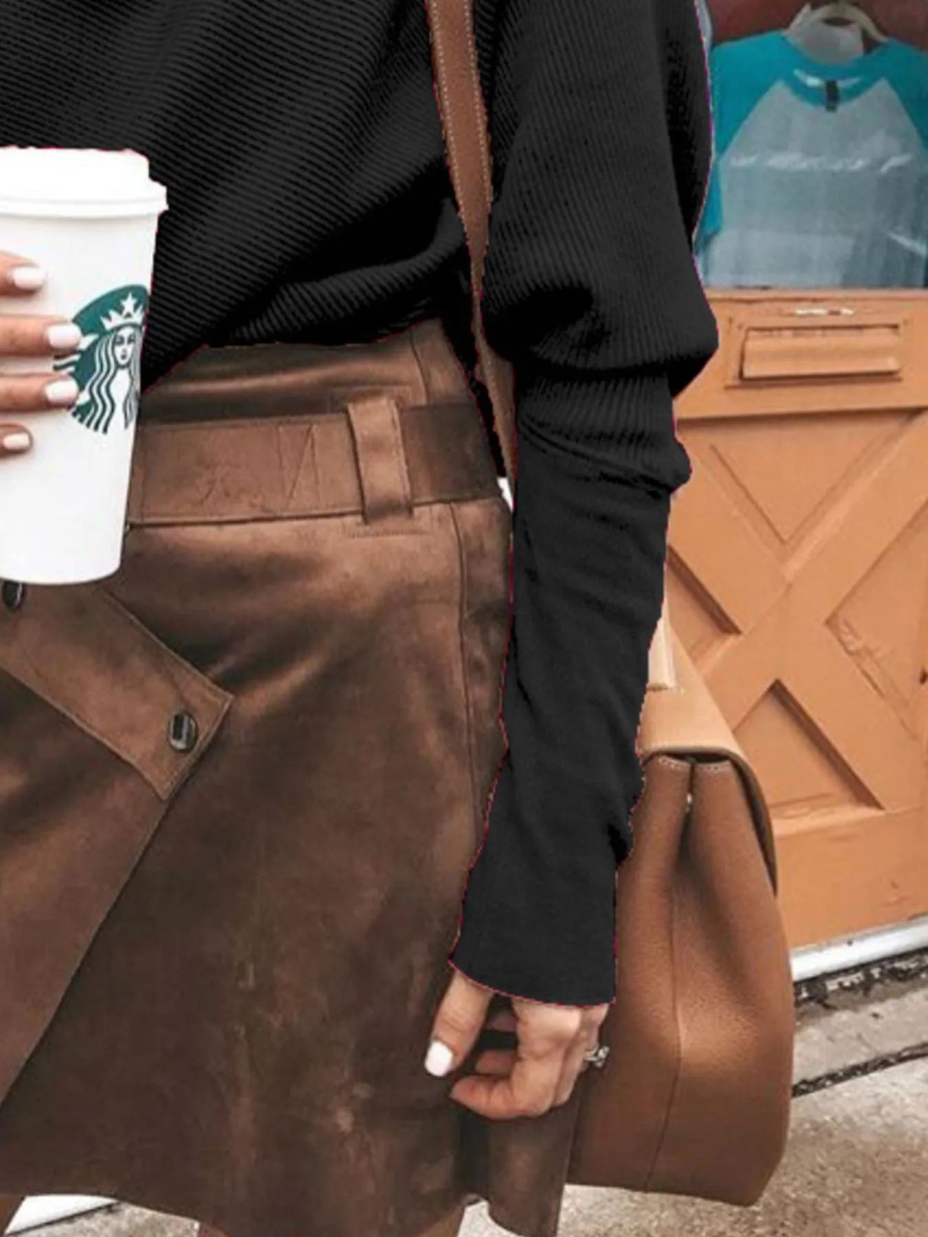 Full Size One - Shoulder Ribbed Sweater Plus Size - Style Chic Couture