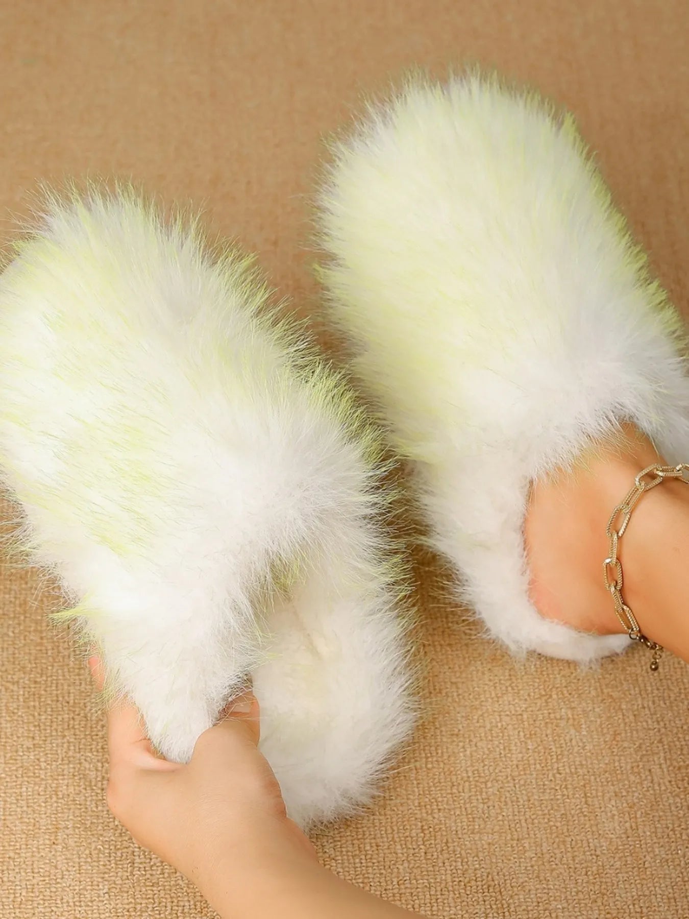 Cozy Fuzzy Toe Slippers - 90 characters.