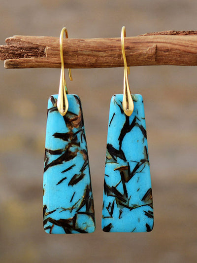 Imperial Jasper Geometric Dangle Earrings