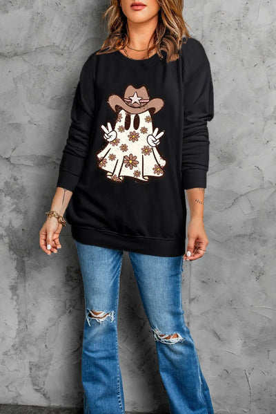 Ghost Long Sleeve Sweatshirt - Round Neck